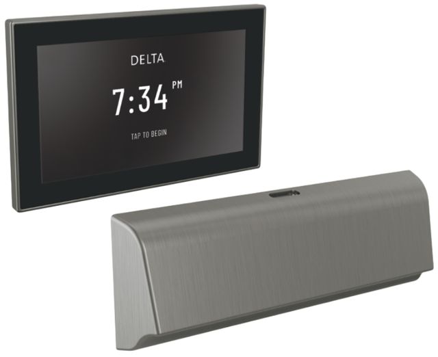 Delta SteamScape™ Deluxe System Lumicoat® Black Stainless Unilateral Digital Steam Package-0