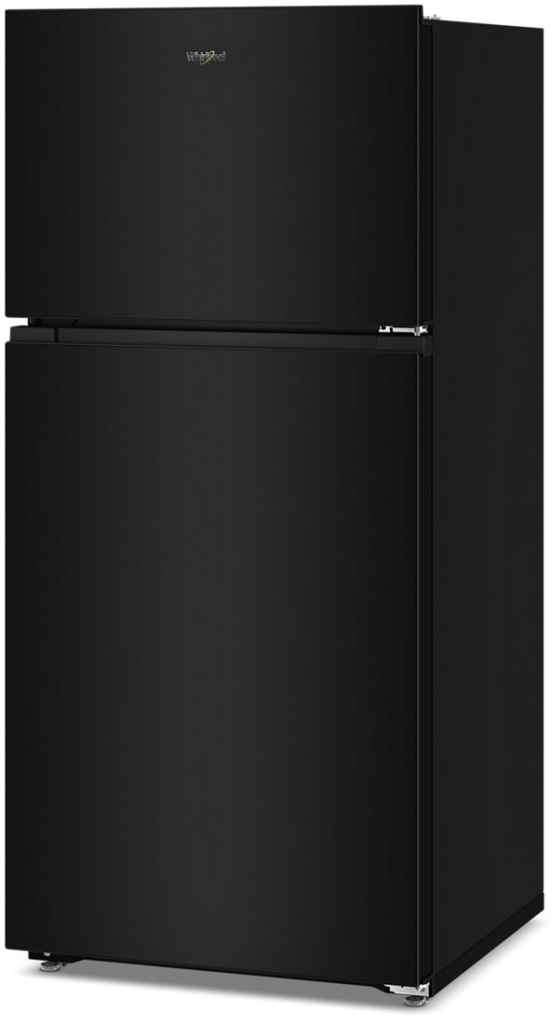 Whirlpool® 28" 14.3 Cu. Ft. Black Top Freezer Refrigerator with Total Coverage Cooling-2