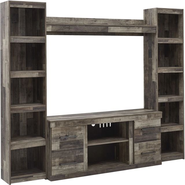 Signature Design by Ashley® Derekson 4-Piece Multi Gray Entertainment Center