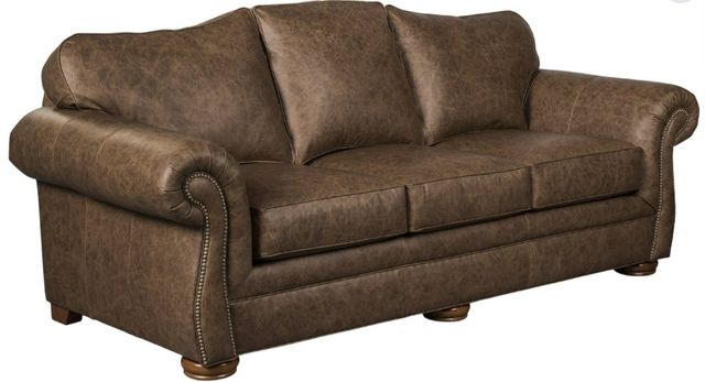 Craftmaster® Customizable CM Leather Bombay Shaped Arm Sofa-0