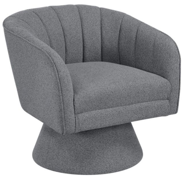 Homelegance® Eve Dark Gray Swivel Chair-0