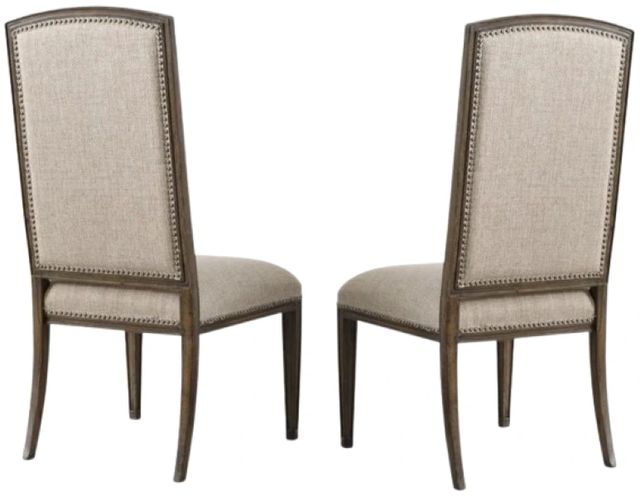Hooker® Furniture Rhapsody Aurora Ecru/Walnut 22" Upholstered Dining Side Chair-2