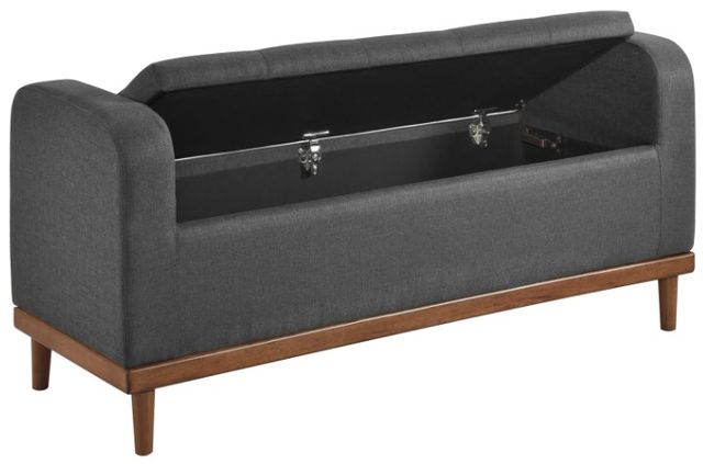 Homelegance® Brigitte Dark Gray Lift Top Storage Bench-3