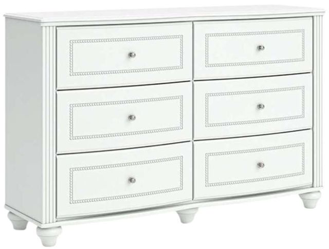 Signature Design by Ashley Maylilly White 6-Drawer Youth Dresser |  Furniture and ApplianceMart | Janesville, WI; Kenosha, WI; Madison, WI;  Marshfield, WI; Rhinelander, WI; Plover, WI; Wausau, WI; Appleton, WI;  Green Bay,