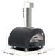 Alfa Moderno Portable 22" Ardesia Gray Liquid Propane Pizza Oven-3