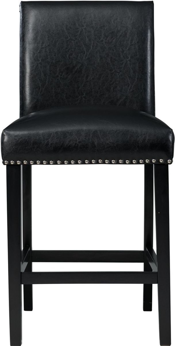 Elements International Meridian Black Counter Side Chair-1