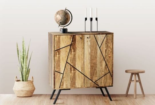 Jaipur Furniture Amar Range Brown Wine Cabinet-1