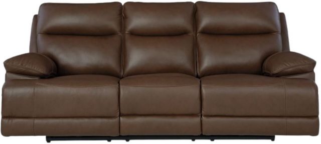 Signature Design by Ashley® VonRyan Tobacco Power Reclining Sofa with Adjustable Headrest