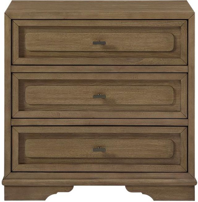 Bernards Tarrington Almond 3-Drawer Nightstand-2