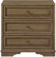 Bernards Tarrington Almond 3-Drawer Nightstand-2