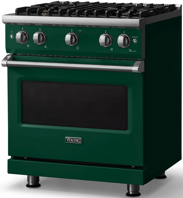 Viking® 5 Series 30" Ivy Pro Style Gas (NG) Range with Polished Chrome Trim-2
