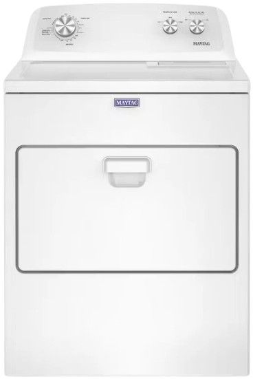 Maytag® 7.0 Cu. Ft. White Gas Wrinkle Prevent Dryer-0