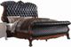 ACME Furniture Dresden Cherry Oak/Black California King Sleigh Bed-0
