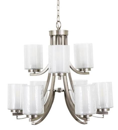 YHD Brushed Nickel 9-Light Chandelier-3