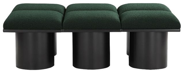 Meridian Furniture Pavilion 6-Piece Green/Black 54" Modular Bench Set-1