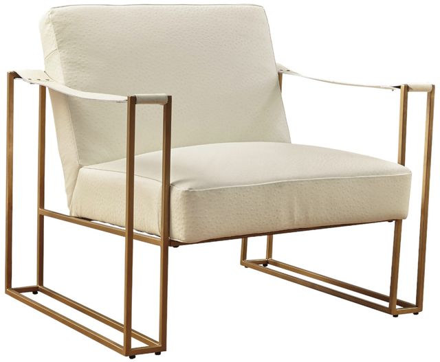 Signature Design by Ashley® Kleemore Cream/Gold Accent Chair-0