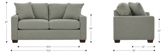 La-Z-Boy® Shiloh Silver Apartment-Size Sofa-2