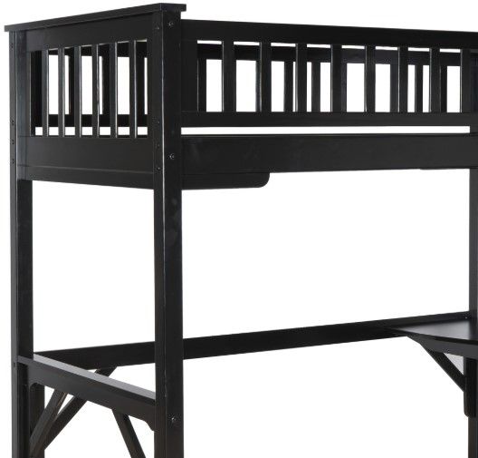 Powell® Porter Black Youth Twin Loft Bed-1