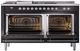 Ilve® Nostalgie II Series 60" Glossy Black Pro Style Dual Fuel Range-1