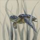 Stylecraft Turtle In Seagrass II Beige/Blue/Gray Wall Art-1