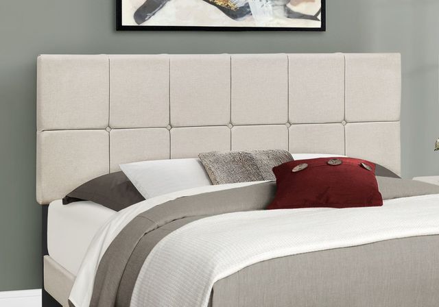 Monarch Specialties Inc. Beige Queen Bed-1