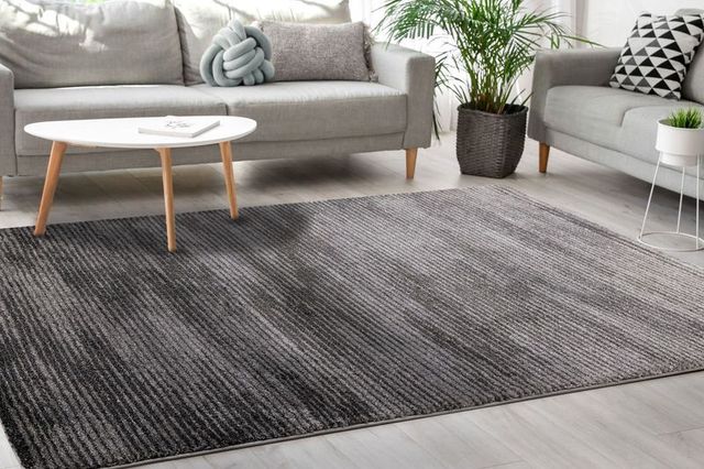 Kalora Interiors Breeze Grey Distressed Lines 7'10 x 10'6 Rug-4