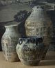 Currey & Company Lipari Antique White/Blue Drip Large Urn-5