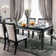 Furniture of America® Alena Black Dining Table with Glass Insert Top-0