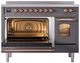Ilve® Nostalgie II Series 48" Matte Graphite Pro Style Induction Range-1