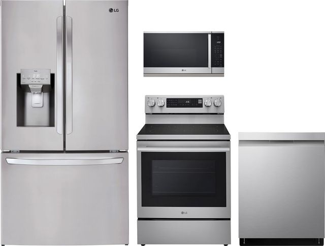 LG 4 Piece PrintProof™ Stainless Steel Electric Kitchen Package-0