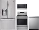LG 4 Piece PrintProof™ Stainless Steel Electric Kitchen Package-0