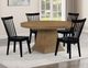 Steve Silver Co. Vaughn 5-Piece Black/Driftwood Dining Table Set-1