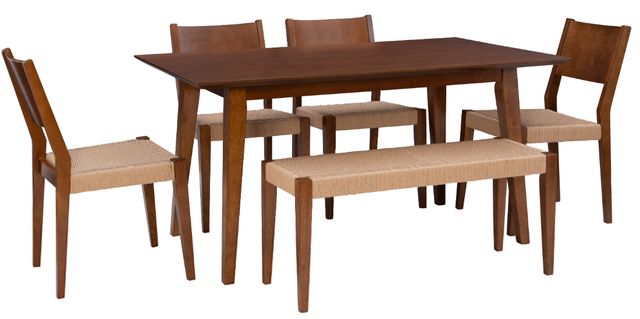 Powell® Cosgrove 6-Piece Brown/Natural Dining Set-0