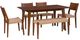 Powell® Cosgrove 6-Piece Brown/Natural Dining Set-0