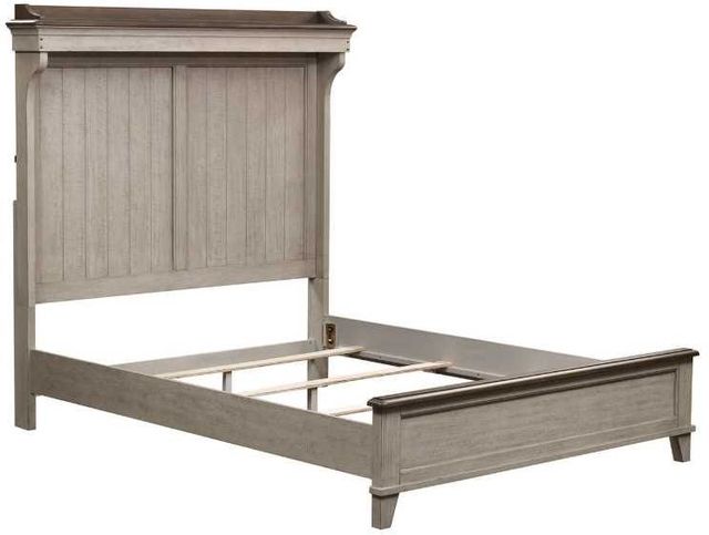 Liberty Furniture Ivy Hollow 5-Piece Dusty Taupe/Weathered Linen Queen Mantle Bedroom Set-2