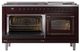 Ilve® Nostalgie II Noblesse 60'' Burgundy Pro Style Dual Fuel Range with Burnished Trim-3