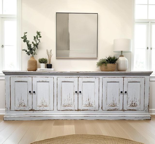 Nest Home Collections Mimi Antique White Long Cabinet-1