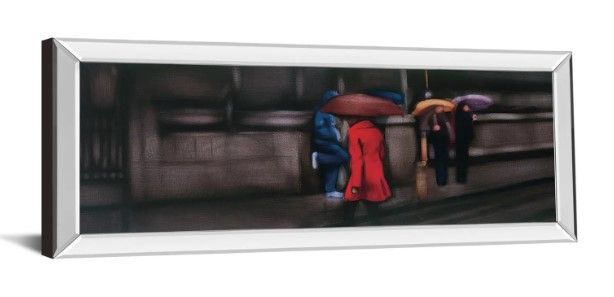 Classy Art Down on the Street by Xavier Visa Mirrored Frame Wall Art-1