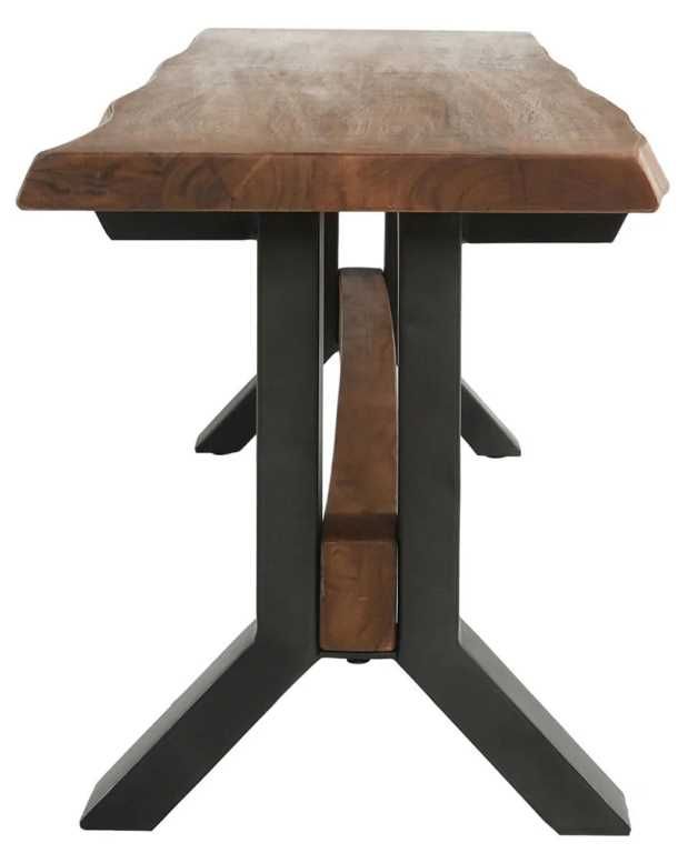 Classic Home Bellamy Amber Brown/Black 66" Bench -2