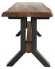 Classic Home Bellamy Amber Brown/Black 66" Bench -2