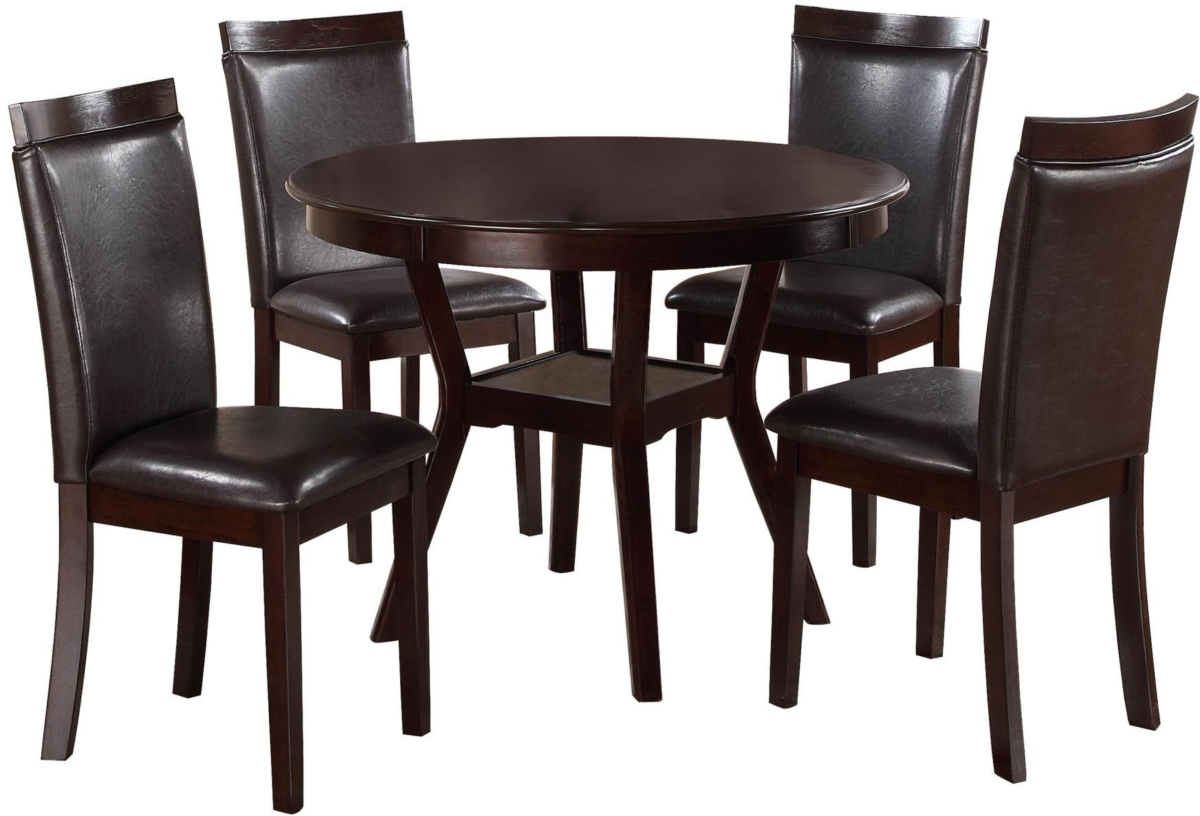 Mazin Furniture Shankme 5 Piece Espresso Dining Table Set