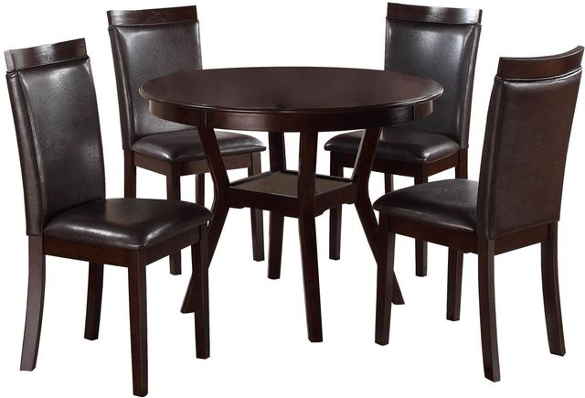 Mazin Furniture Shankme 5 Piece Espresso Dining Table Set-0