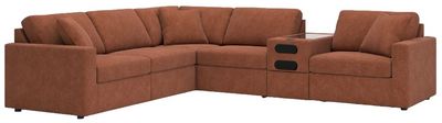 front view of the Signature Design by Ashley® Modmax 6-Piece Spice Modular Sectional