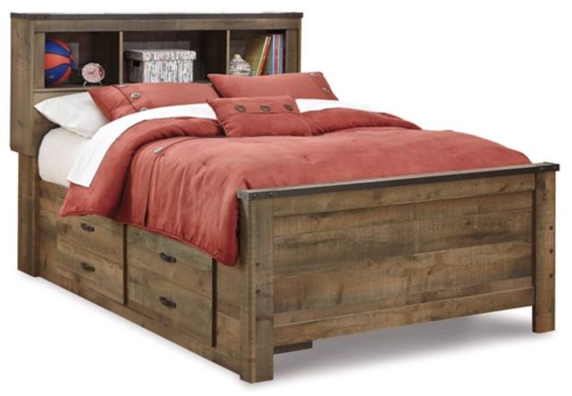 Signature Design by Ashley® Trinell 5-Piece Brown Full Panel Storage Bed Set-1