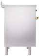 Ilve® Nostalgie II Noblesse 40'' Stainless Steel Pro Style Induction Range with Brass Trim-2