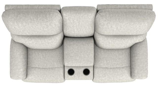 La-Z-Boy® Trouper Dove Manual Reclining Loveseat with Console-4