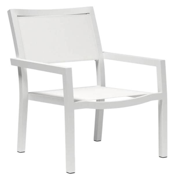 Sunset West Naples Satin White Metal Outdoor Club Chair-0