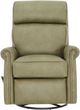 BarcaLounger® Crews Oasis Olive 40" Leather Manual Swivel Glider Recliner-3