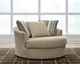 Benchcraft® Linenhause Dune Oversized Swivel Accent Chair-1