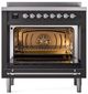 Ilve® Nostalgie II Series 36" Graphite Matte Pro Style Induction Range-1